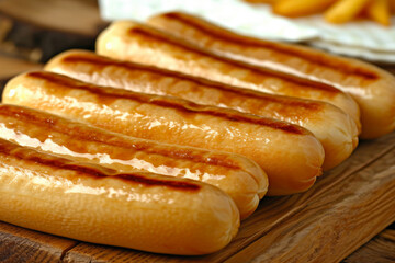 Savory Sausages Secured in Transparent Sheath