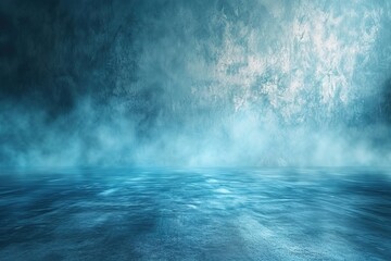 blur abstract soft blue studio and wall background - obrazy, fototapety, plakaty