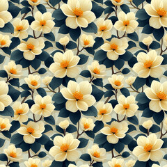 Beautiful seamless floral pattern on a light background