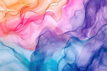 Colorful alcohol ink abstract background