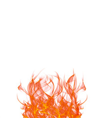 Transparent fire flames and sparks on transparent background. Fire flames isolated on transparency background, movement of fire flames 
