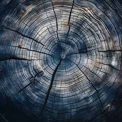 Close-up of a circular tree trunk