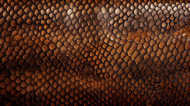 Snake skin textured background. Lizard, fish, reptile scales. Concepts of texture, luxury materials, exotic leather, detailed close up, wildlife, and natural patterns.