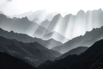 Foto auf Acrylglas Tatra Silhouette of mountains