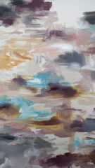 Modern art. Closeup view of an expressive painting with beautiful brushwork texture and colors.	
