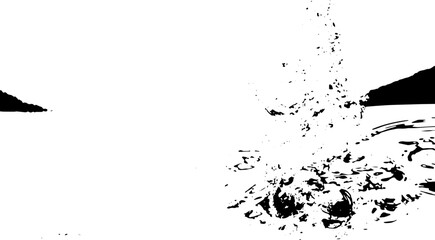 Rustic grunge vector texture with grain and stains. Abstract noise background. Weathered surface. Dirty and damaged. Detailed rough backdrop. Vector graphic illustration with transparent white. EPS10.