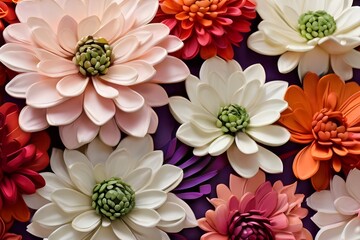 seamless floral pattern Leonardo_Diffusion_XL_Gorgeous_red_orange_pink_purple_green_an_0