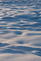 Fototapeta na wymiar Footsteps on snow.