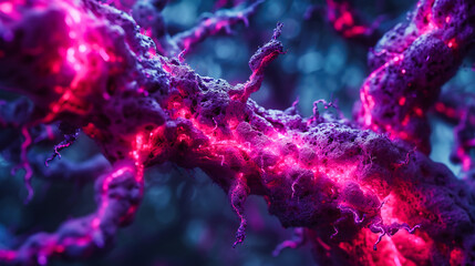 Colorful microscopic view of biological structures, offering a glimpse into the intricate world of science and microbiology