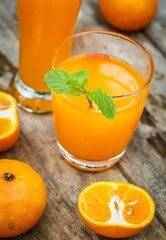 Tangerine Juice Wooden Board