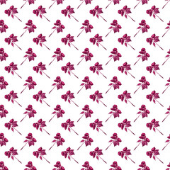 Purple basil. A sprig of herbs. Seamless watercolor pattern