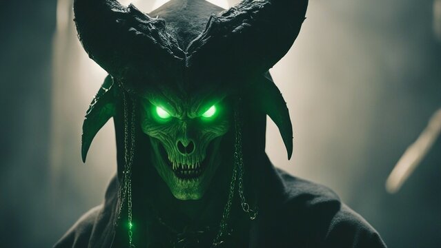 devil in a hood A demon dragon monster head that has been summoned and controlled by a dark wizard who uses it as a spy 