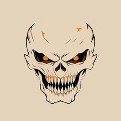 monster face skeleton