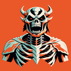 monster face skeleton