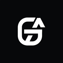 Minimal Letter GA Logo Design , GA Icon