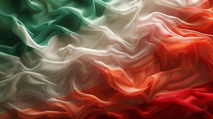 Obraz premium Hungary Flag for olympic games, elegant wavy flowing silk fabric texture depicting luxury and fluidity.