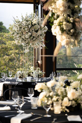 wedding reception table setting
