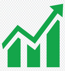 Graph Report Growth vector icon for present finance business work, Business graph showing growth. business finance concept. cryptocurrency chart. EPS 10 - obrazy, fototapety, plakaty
