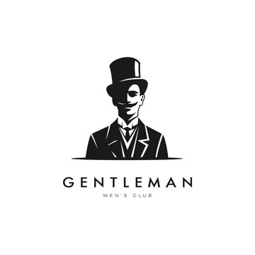 Gentleman Emblem on white background