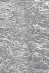 Fototapeta na wymiar Large path in the snow.