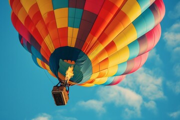 Vibrant hot air balloon