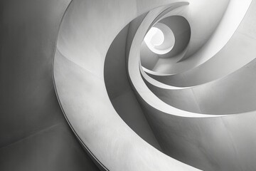 a modern art piece designed as a towering spiral