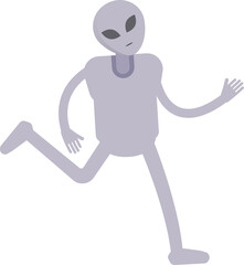 Alien Character Running
