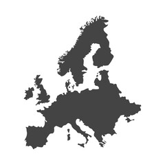 Naklejka premium Europe country map icon. Europenian continent sign design vector ilustration.