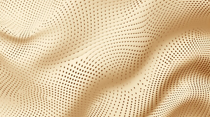 Almond color background made of halftone dots and curved lines