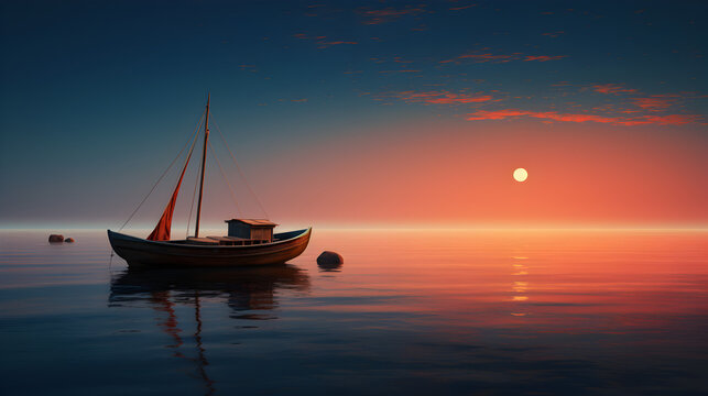 Sunset Sail A Charming Fantasy Boat Adventure
