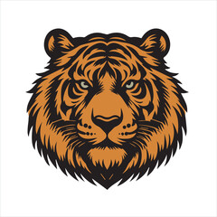 Tiger head vector illustration Logo tiger t shirt design