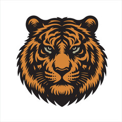 Tiger head vector illustration Logo tiger t shirt design