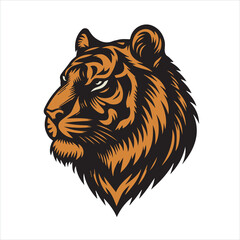 Tiger head vector illustration Logo tiger t shirt design