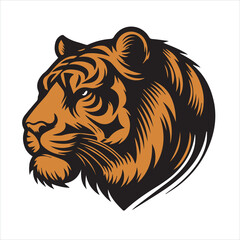 Tiger head vector illustration Logo tiger t shirt design