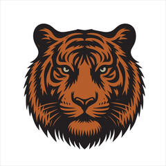 Tiger head vector illustration Logo tiger t shirt design