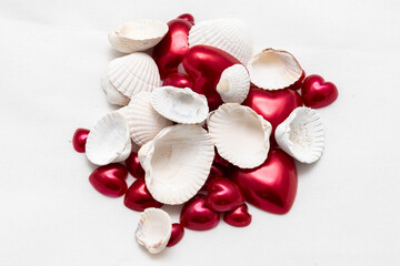 Hearts and seashells