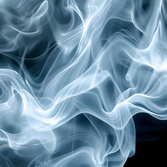 Obraz premium White Smoke On Dark Black Background Square, Abstract fog on a dark background