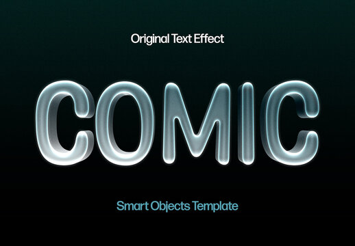Comic Text Effect Mockup