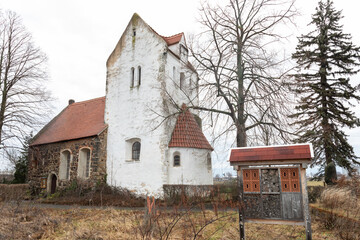 Ghost village Kursdorf Germany with church