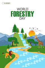 Obraz na płótnie Canvas World Forestry Day, celebrated on March 21st, highlights the importance of forests and trees in sustaining life on Earth.