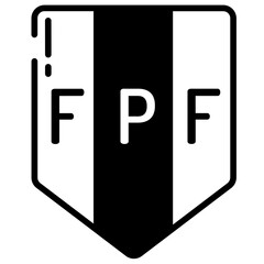 Football Federation glyph and line vector illustration