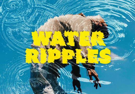 Water Refraction Photo Effect Mockup WIth Generative AI