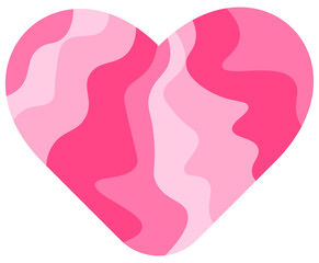 Pink heart, simple icon. Vector illustration.	