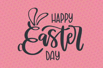 Happy Easter decorative sign Vector Illustration