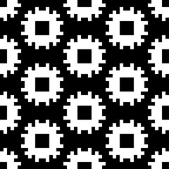 Seamless pattern. Tribe motif. Ancient mosaic. Figures ornament. Ethnic background. Crosses illustration. Tribal wallpaper. Folk image. Digital paper, web design, textile print. Vector artwork.