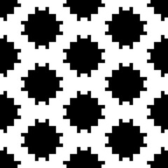 Seamless pattern. Figures ornament. Ethnic background. Crosses illustration. Tribal wallpaper. Folk image. Tribe motif. Ancient mosaic. Digital paper, web design, textile print. Vector artwork.