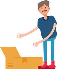 Beard Man Character Opening Box
