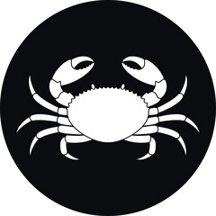 Crab logo. Isolated crab on white background