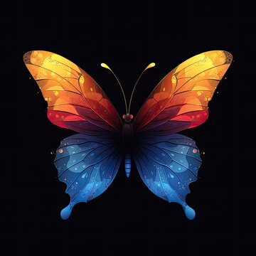 flat logo of Vector butterfly design