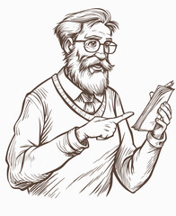 Illustration of a teacher